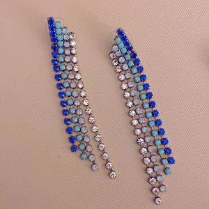 Multicolored Blue Earrings